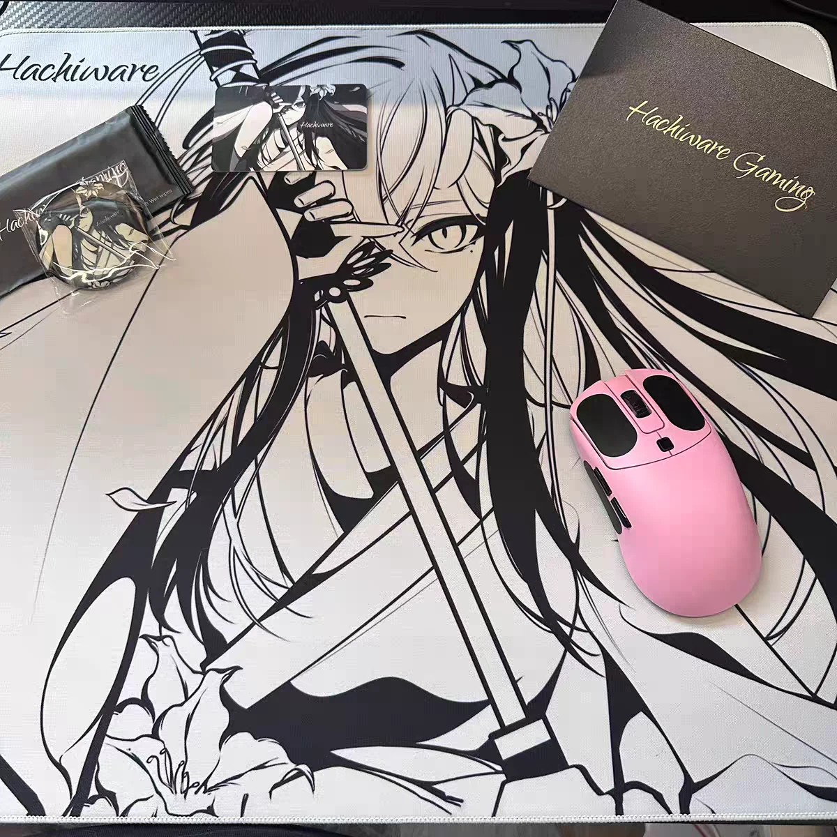 Flower Blade Anime Glass Mouse Pad E-sports Game Table Pad Fearless Contract Heat insulation Dirt Resistant Mouse Keyboard Pad