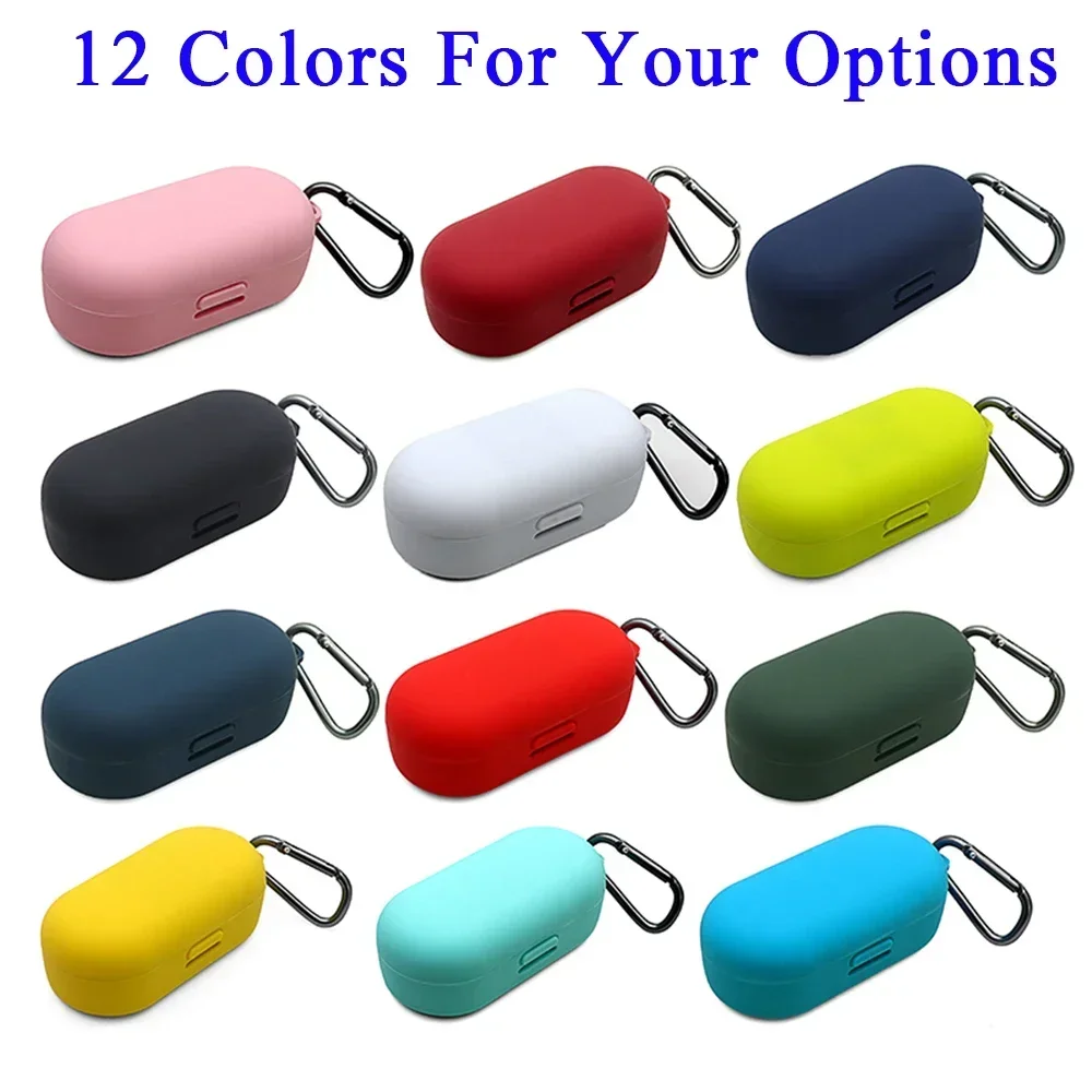 Capa protetora lavável, à prova de poeira, à prova de choque, silicone, bolsa para bose sport, fones de ouvido sem fio com mosquetão, chaveiro
