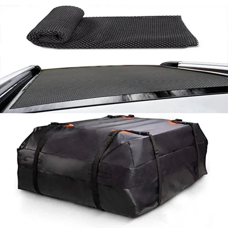 112X87X44cm 425L Waterproof Car Cargo Roof Bag Waterproof Rooftop Luggage Carrier Black Storage Travel Waterproof For SUV Van