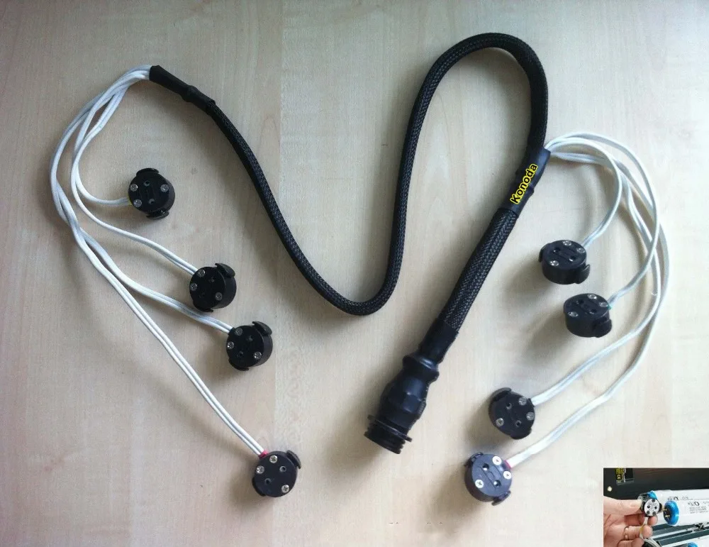 

2ft 4bank Locking Harness cable tube lamp connector for 2ft 4bank kinoflo similar light