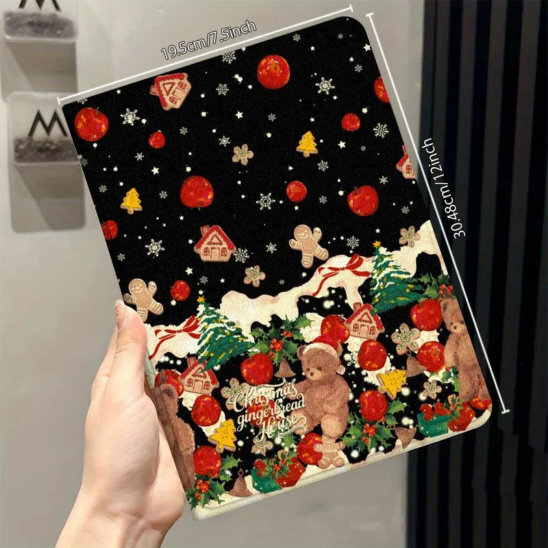 حافظة تابلت بنمط عيد الميلاد لهاتف سامسونج جالاكسي تاب S7 S8 S9 S10 FE Plus Lite 11 12.4 13.1 بوصة