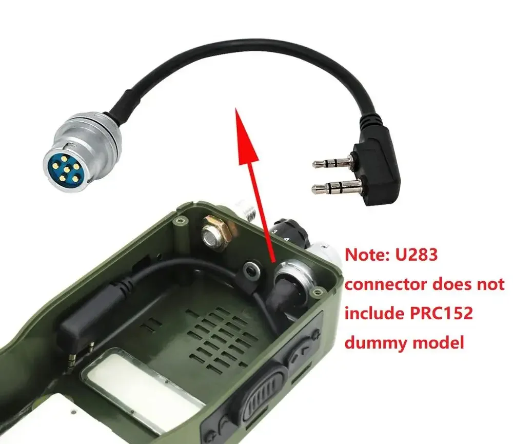 

U-283/U Walkie Talkie DIY Connector 6 Pin Plug Turn To Kenwod Adapter for AN/PRC 152 /PRC 148 Harris Dummy Case Walkie Talkie