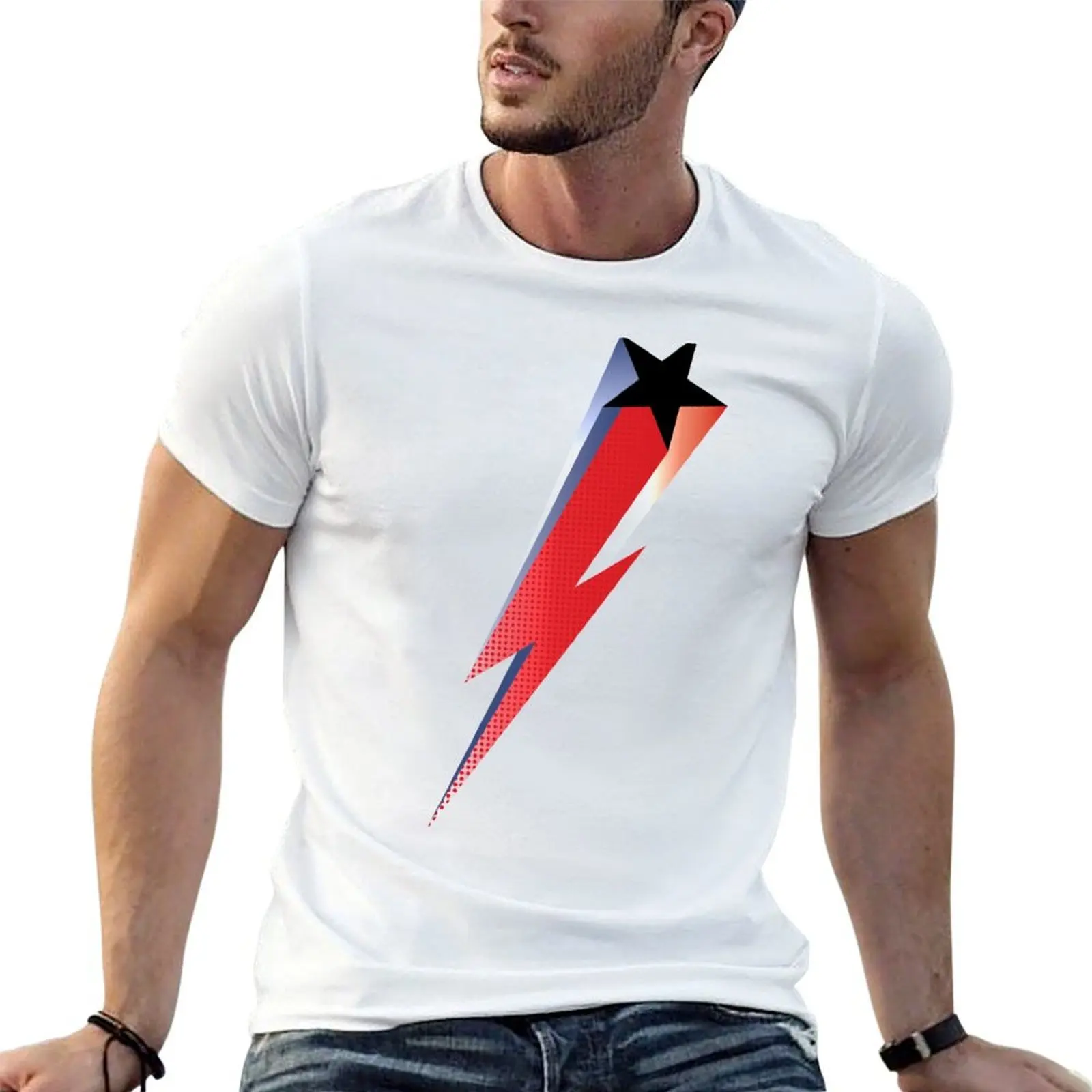 Lightning Bolt T-Shirt t shirts for man pack cotton man graphic t shirt t shirt man casual T-shirt