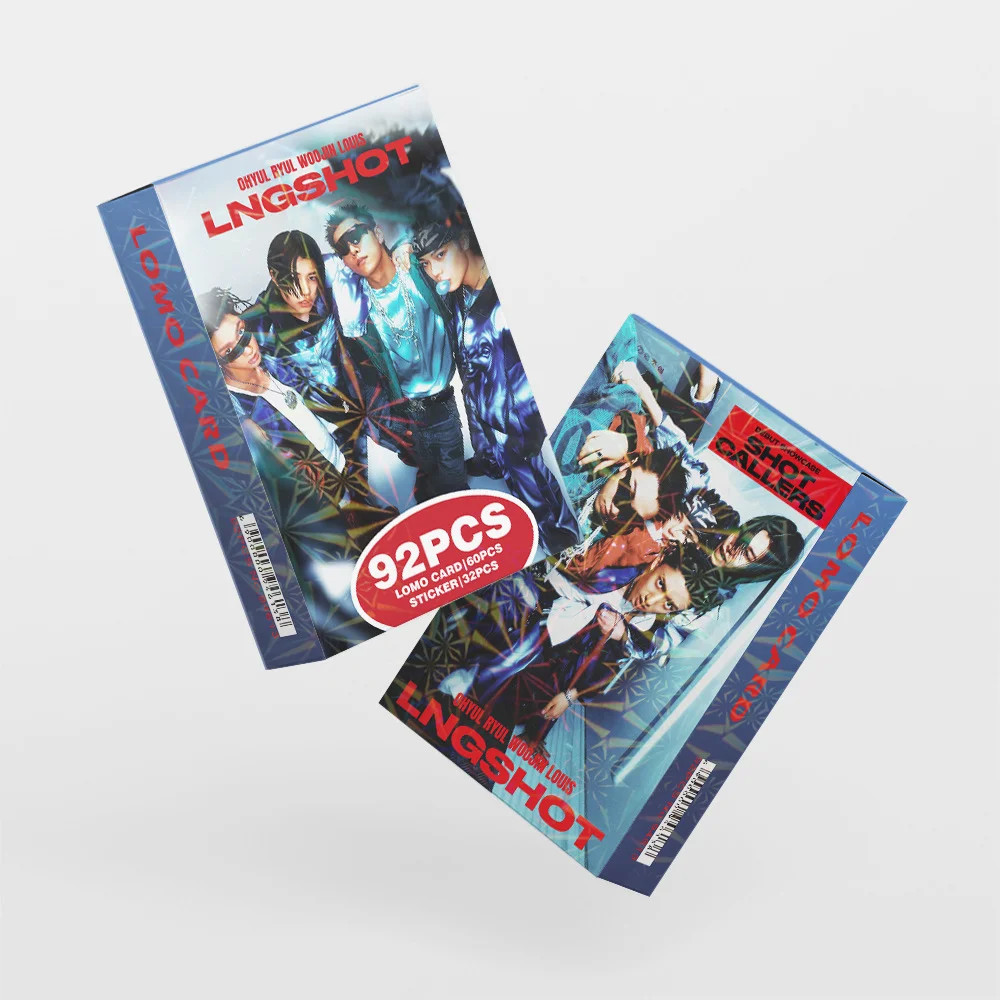 

92pce of Korean Wave LNGSHOT new album photoshoot caller star photo stickers LOMO cards
