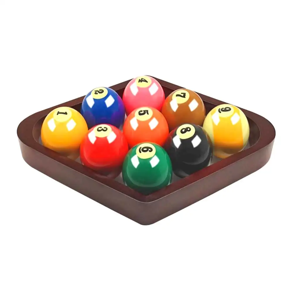 1 Set Wood Triangle And Diamond Rack For 2-1/4 Inch Billiard Balls With Chalk And Brush Pool Table Accessories