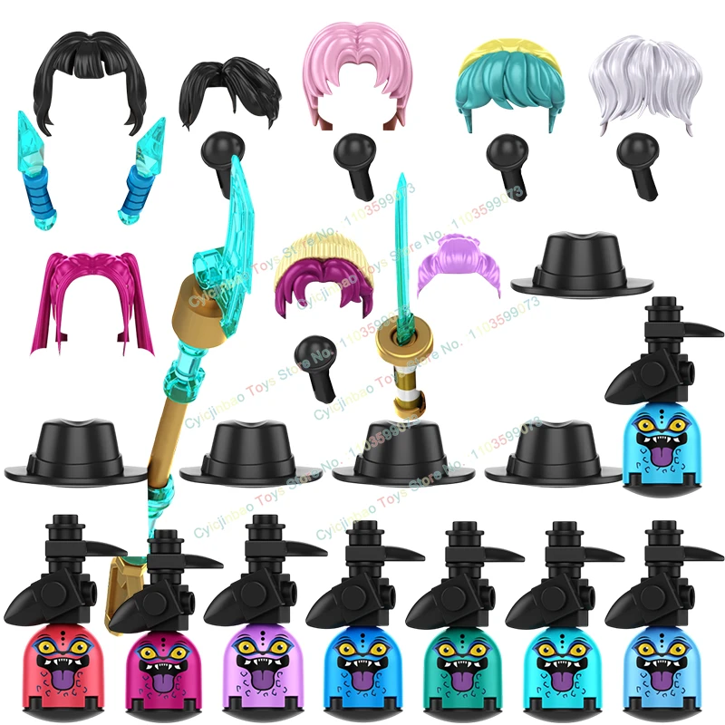 Klocki konstrukcyjne TP1049 WM6230 MOC Anime Komiks piosenkarka piosenkarz akcji figurki akcesoria model zabawki prezenty