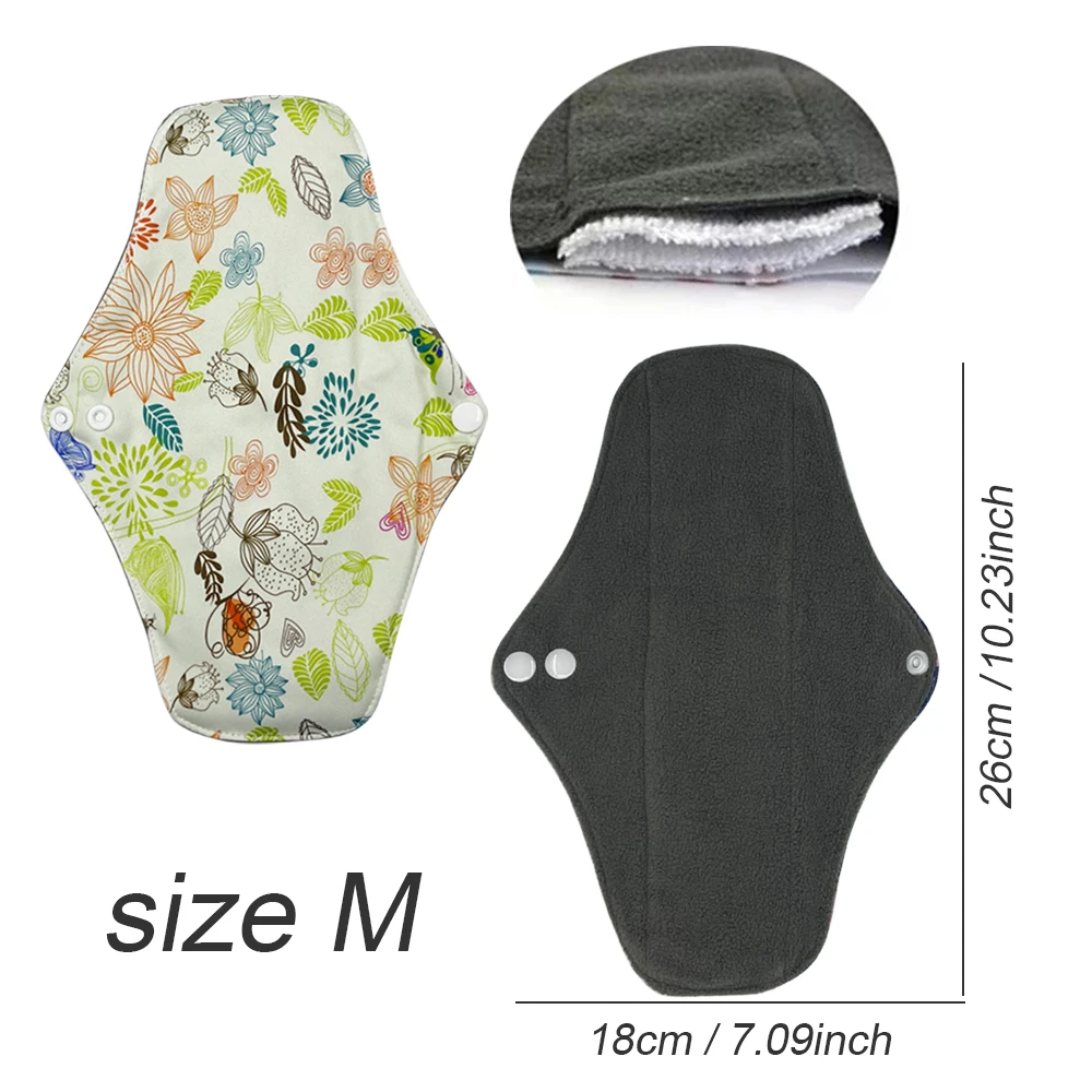 فوط صحية قابلة للغسل للحيض لكبار السن ، قماش ماص ، فحم الخيزران ، فوط سلس البول للنساء #3