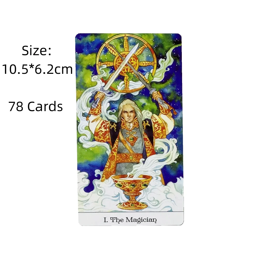 Tarot Of The Golden Wheel Cards A 78 Deck Oracle English Visions Divination Edition Borad Playing Games