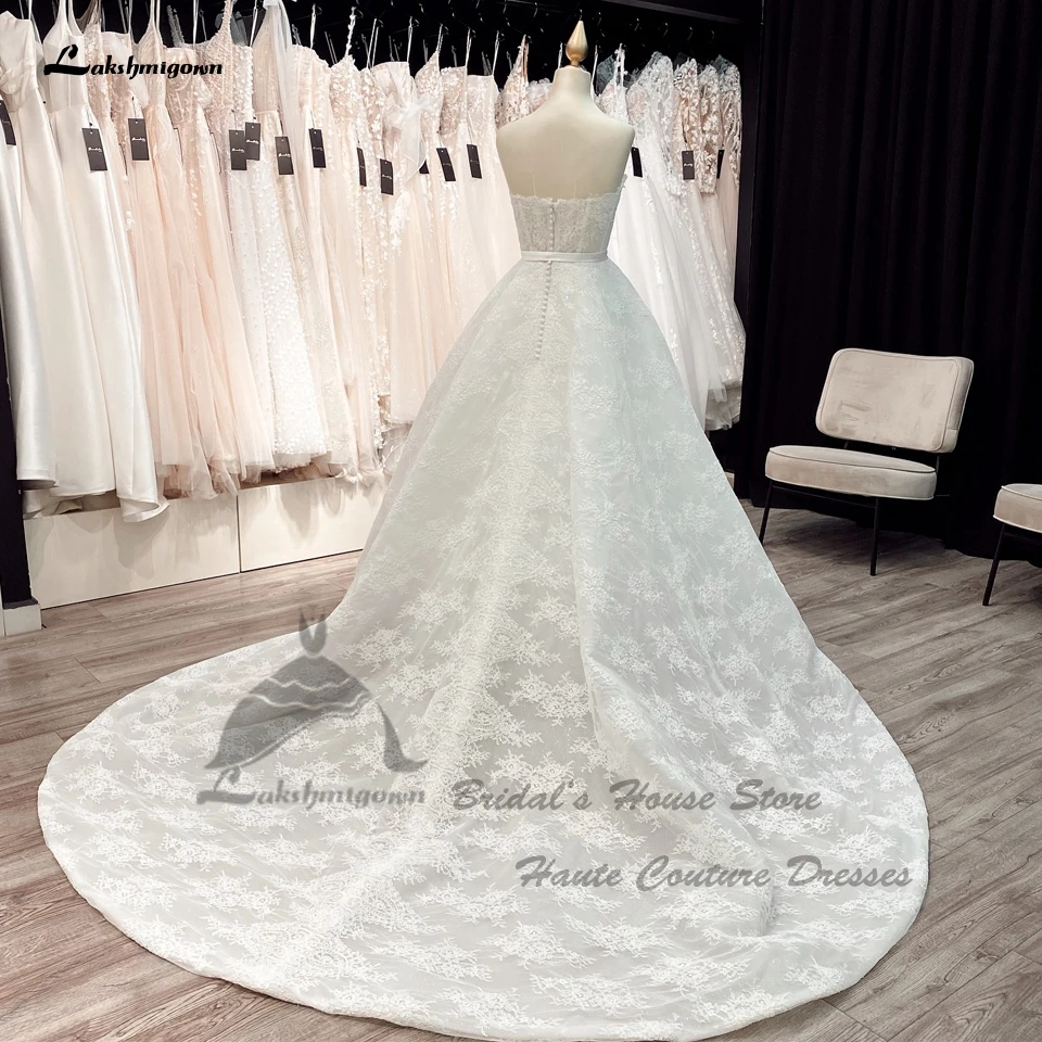 Lakshmigown Luxuriöse Spitzen-Brautkleider für die Braut 2026 Vestidos Elegante Lange Boho-Strand-Brautkleider mit Herzausschnitt Maßanfertigung – Detail 2