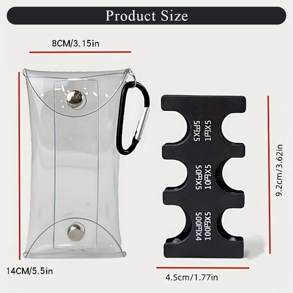 1pc Coin Organizer Yen Coin Sorting Holder Mini Pocket Wallet Clip Transparent Money Box Organizer for Coin Organizing