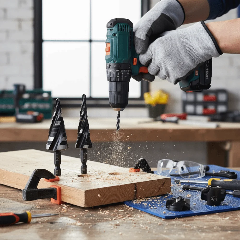 

3 Piece Set Step Drill Bit 5 Piece Set Stainless Steel High Speed Bearing Steel Four Spiral Flute Bearing Steel