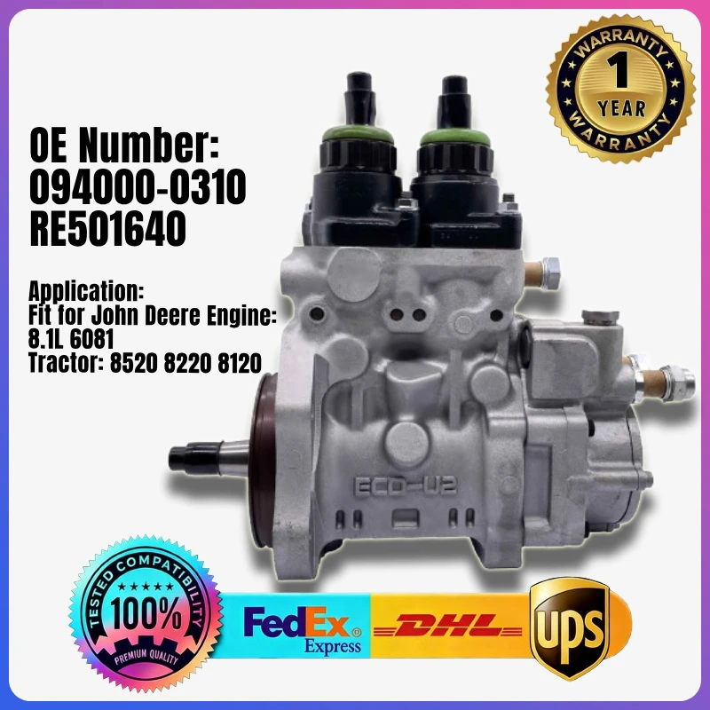 094000-0310 RE501640 Fuel Injection Pump for John Deere Engine 8.1L 6081 Tractor 8520 8220 8120