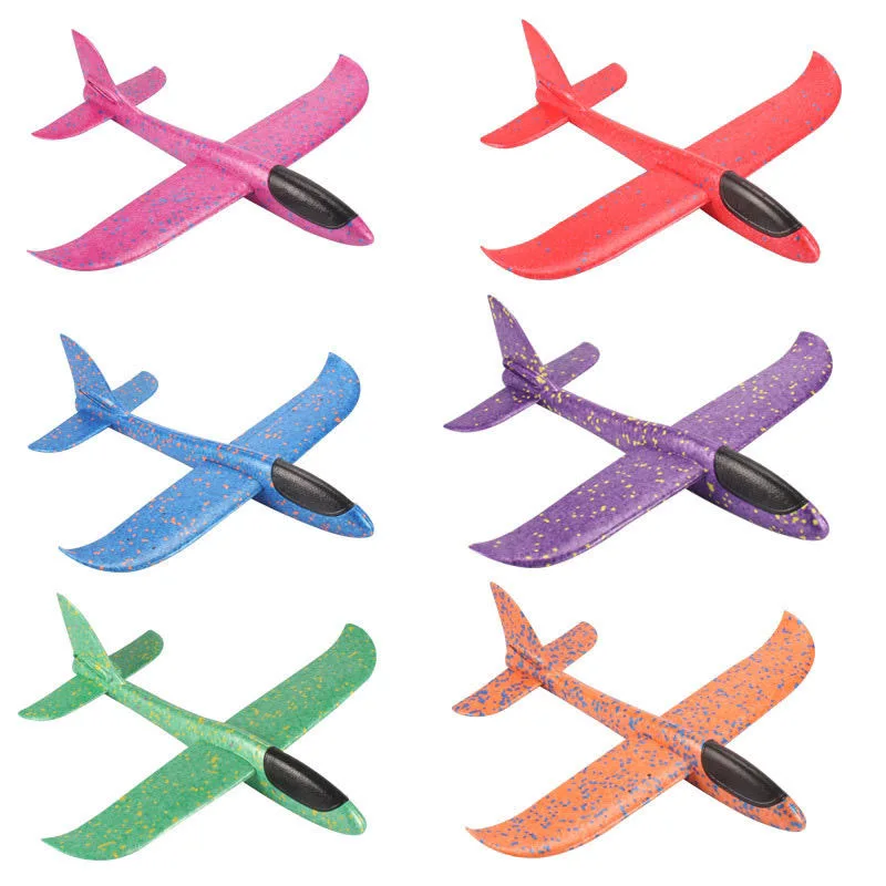 5-10pcs/lot Foam Material Hand Throw Plane Outdoor Launch Glider Children\'s Gift Model Toy 48 Cm Fun Children\'s Helicopter Toys