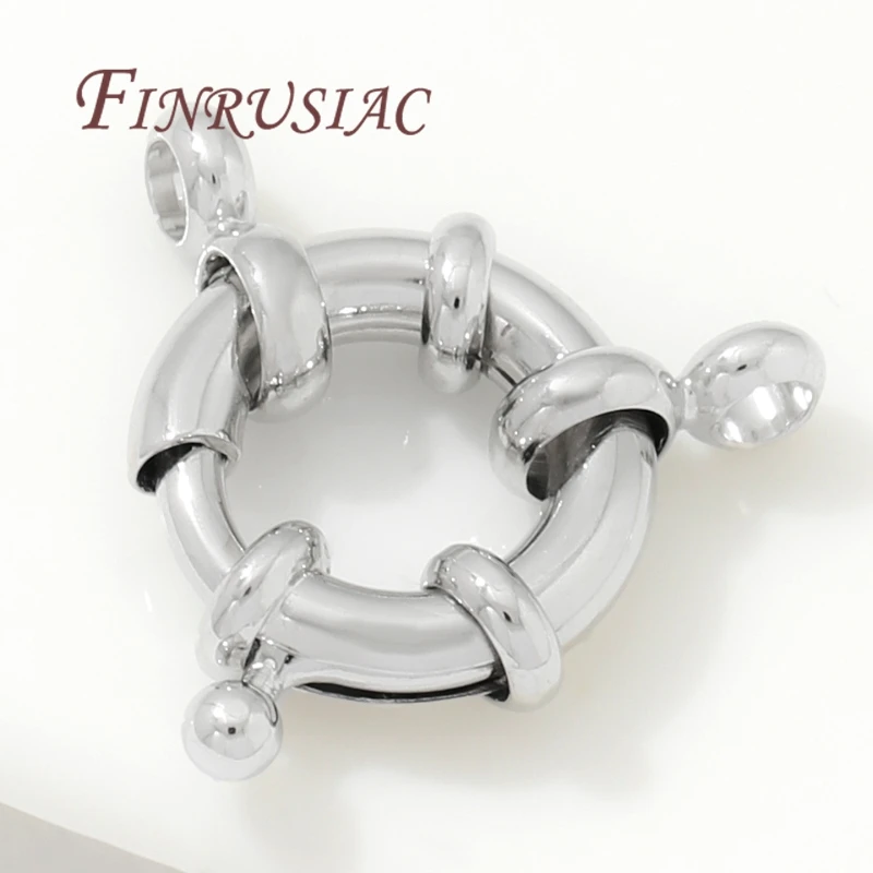 18K vergoldete runde Federverschlüsse für die Schmuckherstellung, Schlösser für Armbänder 9mm 10mm 11mm Halskettenverschluss Zubehör für Schmuck – Detail 15