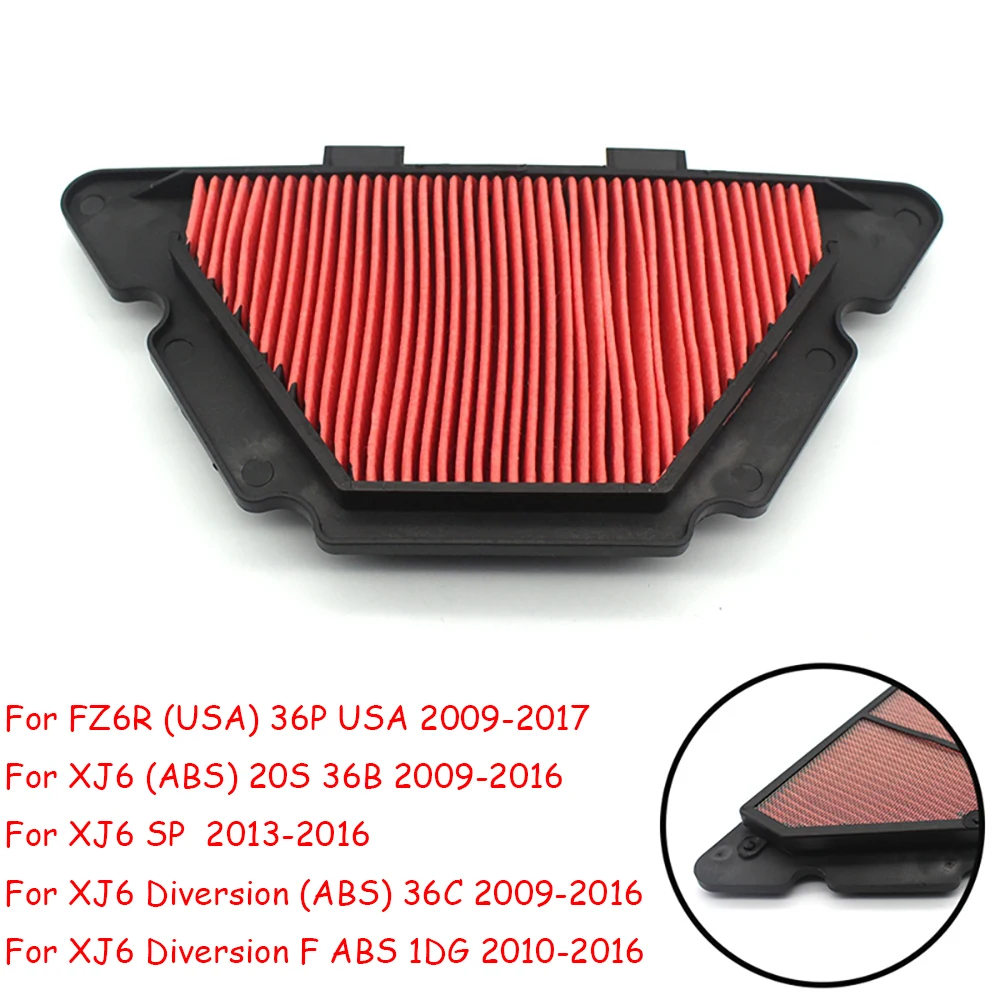 

For Yamaha FZ6R FZ-6R 2009-2017 XJ6 ABS Diversion 2009-2016 Motorcycle Engine Air Intake Filter Cleaner Motorbike Air Filter