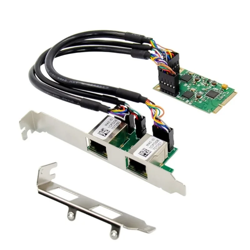 MiniPCIe Dual-port Gigabit Network Card RTL8111F Rj45 1000MB Ethernet X520 10Gb RTL8111F+ASM1182e Chipset Industrial