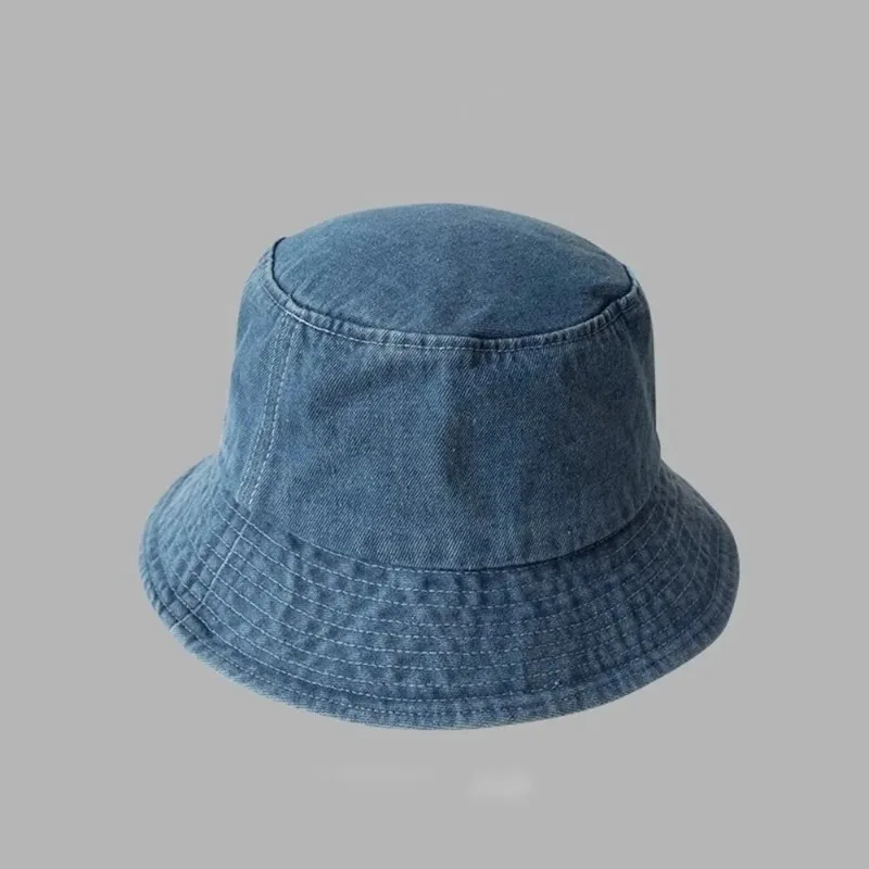 Cowboy Fisherman Hat Male and Female Small Hat Show Face Small Girl Cover Basin Cap Korean Version Versatile Couple Hat