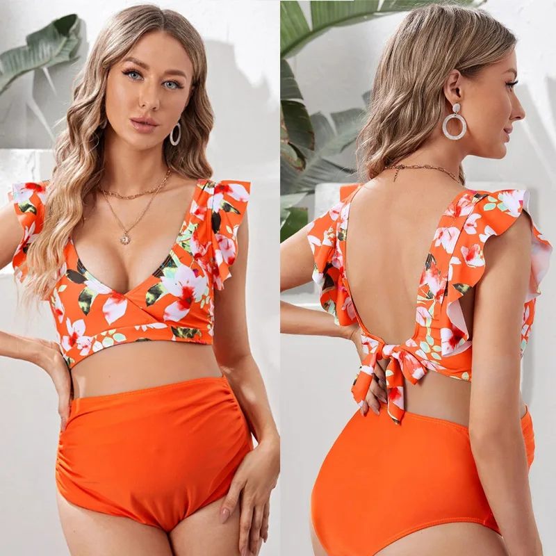 

Maternity Pregnant Summer Women's Swimsuit Premama Color Block Swimwear Bathing Suits High Waist Beach Wear Pregnancy Tankinis