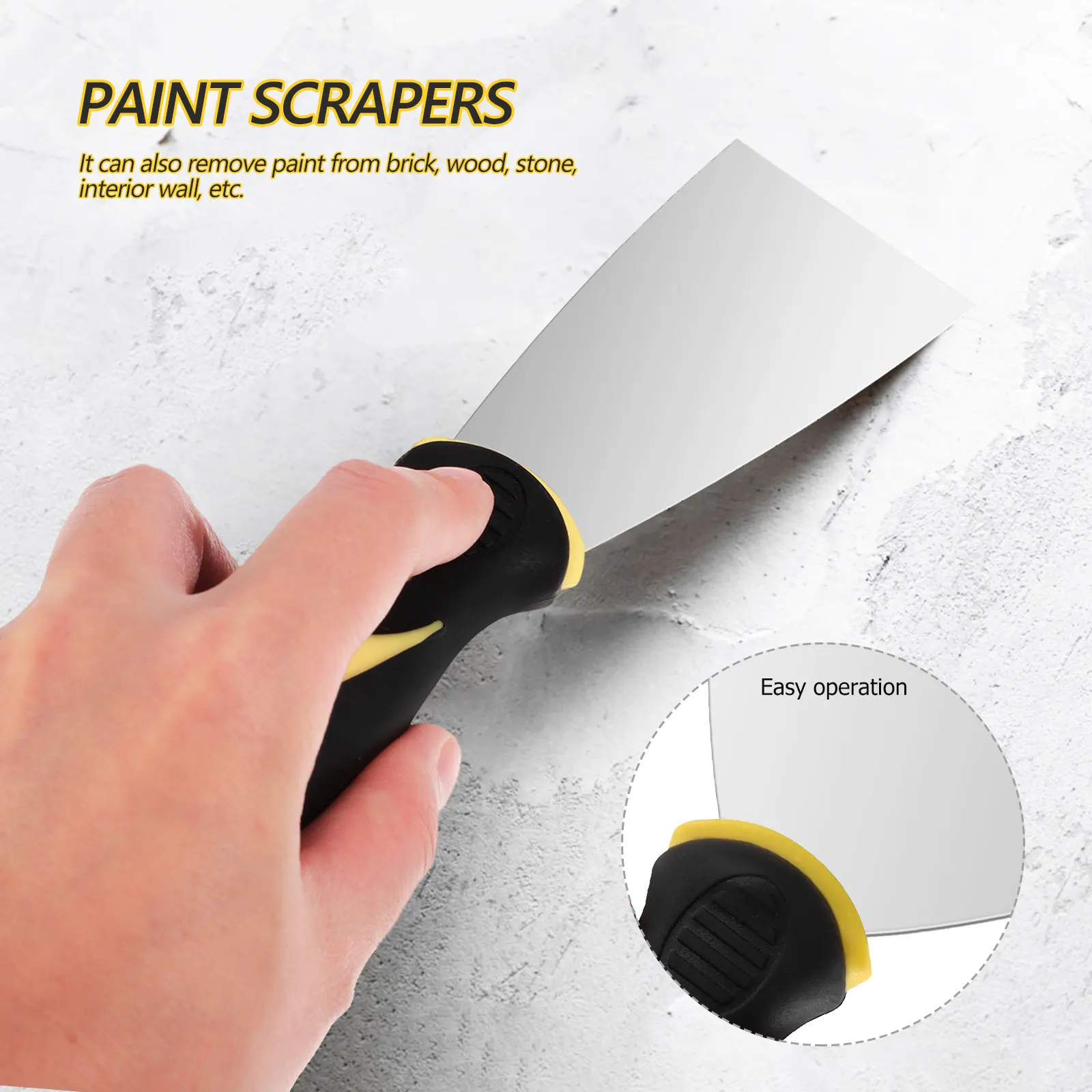 8Pcs Spatula Drywall For Wall Repair Painters Stainless Steel Set Flexible -resistant Tools Scraper Putty Wallpaper
