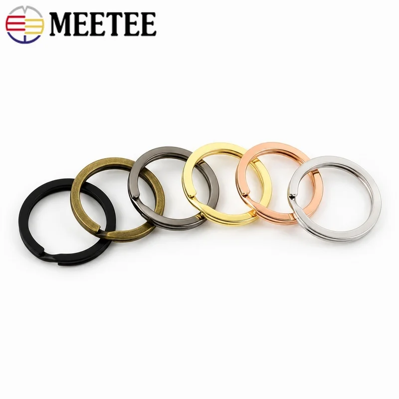 20Pcs Meetee 20-29mm Metal Split O Ring Keychain Buckles for Handbag Jewelry Making Purse Charm DIY Craft Hardware Accessories