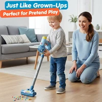 Kids Vacuum Cleaner Toy Electric Realistic Pretend Play Housekeeping Cleaning Set Educational Gift for Toddlers Boys Girls 4