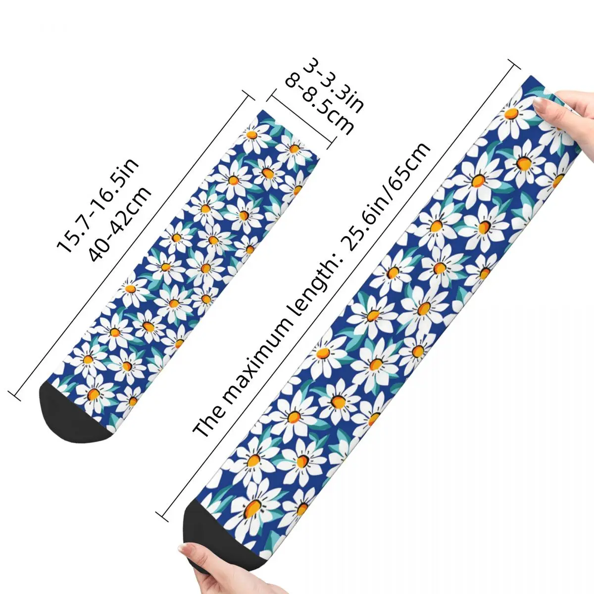 Calcetines de flores de manzanilla sin costuras para adultos, calcetines Unisex, calcetines para hombre y mujer