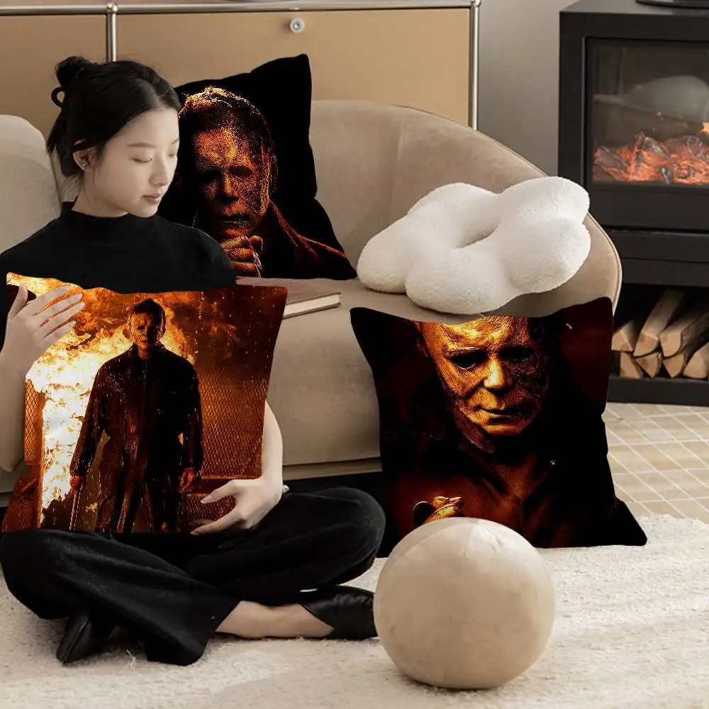 Horror Movie M-michael Myers Pillow Gift Home Office Decoration Bedroom Sofa Car Cushion Cover case 45x45