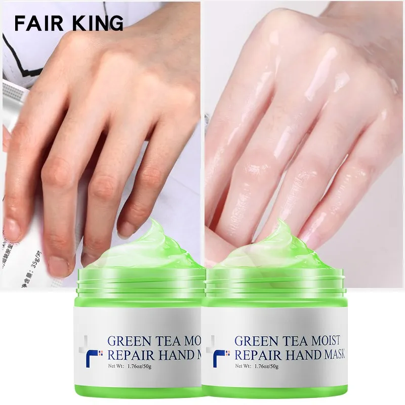 

Green Tea Hand Mask Hand Wax Whitening Skin Moisturizing Repair Exfoliating Calluses Anti-Aging Hand Skin Treatment Cream 50g