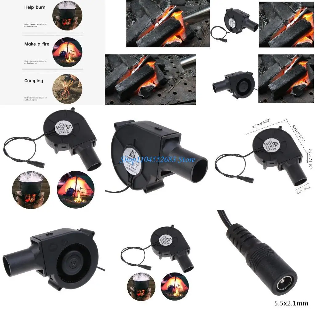 Y6GD 바베큐 숯불 그릴 스토브 공기 송풍기 팬 야외 요리 도구 화재 송풍기