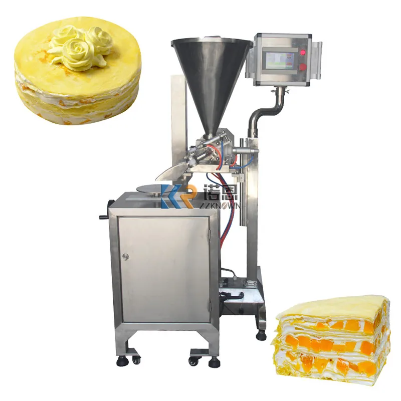 

New Design Birthday Cake Making Machine Price Wedding Cake Decorating Icing Smearing Machine for Sale