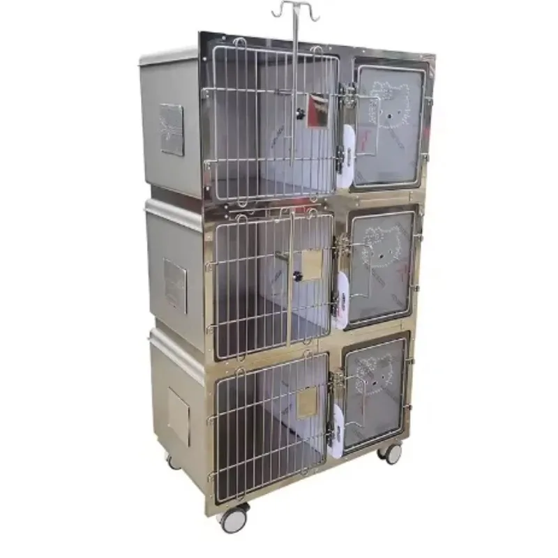

Stainless Steel Pet Cage for Dogs and Cats Four Sets Good Price Veterinary 1 Cages