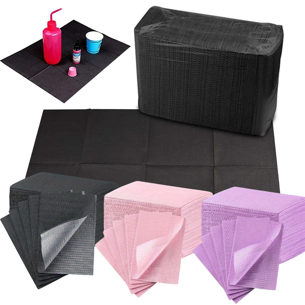 50/25/15/5pcs Tattoo Clean Pad Disposable Dental Bibs Sheets Dental Napkins Waterproof Tattoo Bibs for Cleaning Table Mat Supply