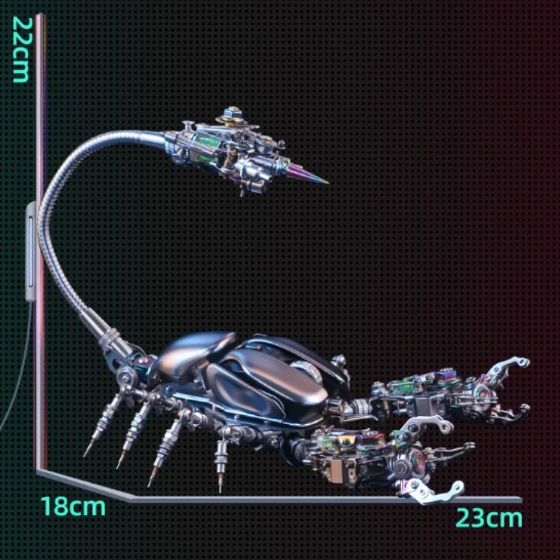 1196pcs Bron Gepantserde Schorpioen Metalen Assemblage Mode Spelen Simulatie Schorpioen Model Vakantiecadeau Mannelijke Gift Hoge moeilijkheidsgraadkit