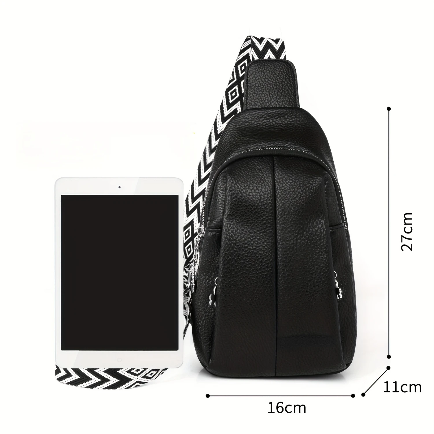 Mochila de couro PU, Bolsa Crossbody feminina, Bolsa de ombro leve para esportes ao ar livre, Bolsa Crossbody simples e elegante