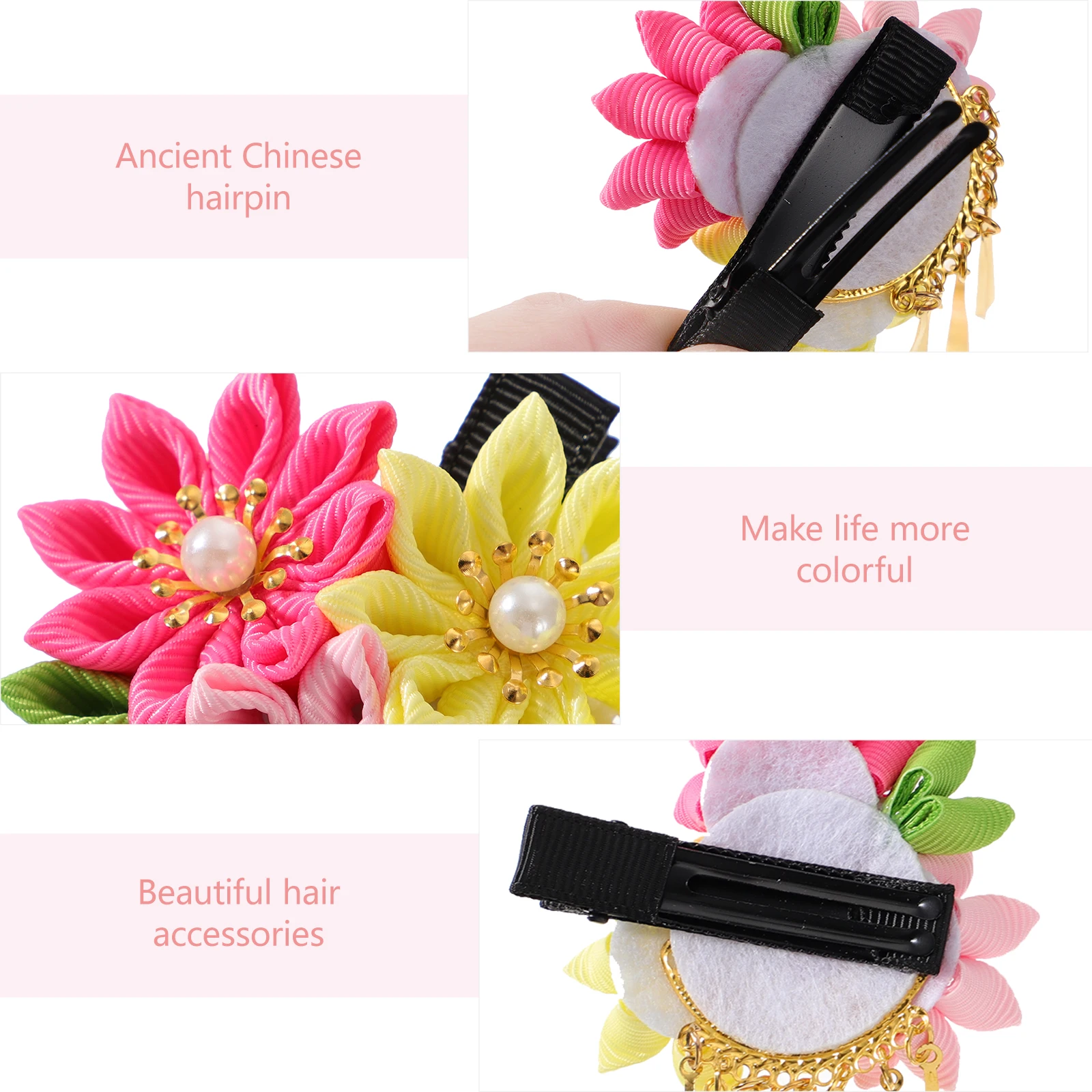 

Заколка для волос с кисточкой, декоративная заколка, женские цветы, цветная заколка Бобби, свадебная заколка в стиле ретро, головной убор Ханфу для девочек, легкий, удобный