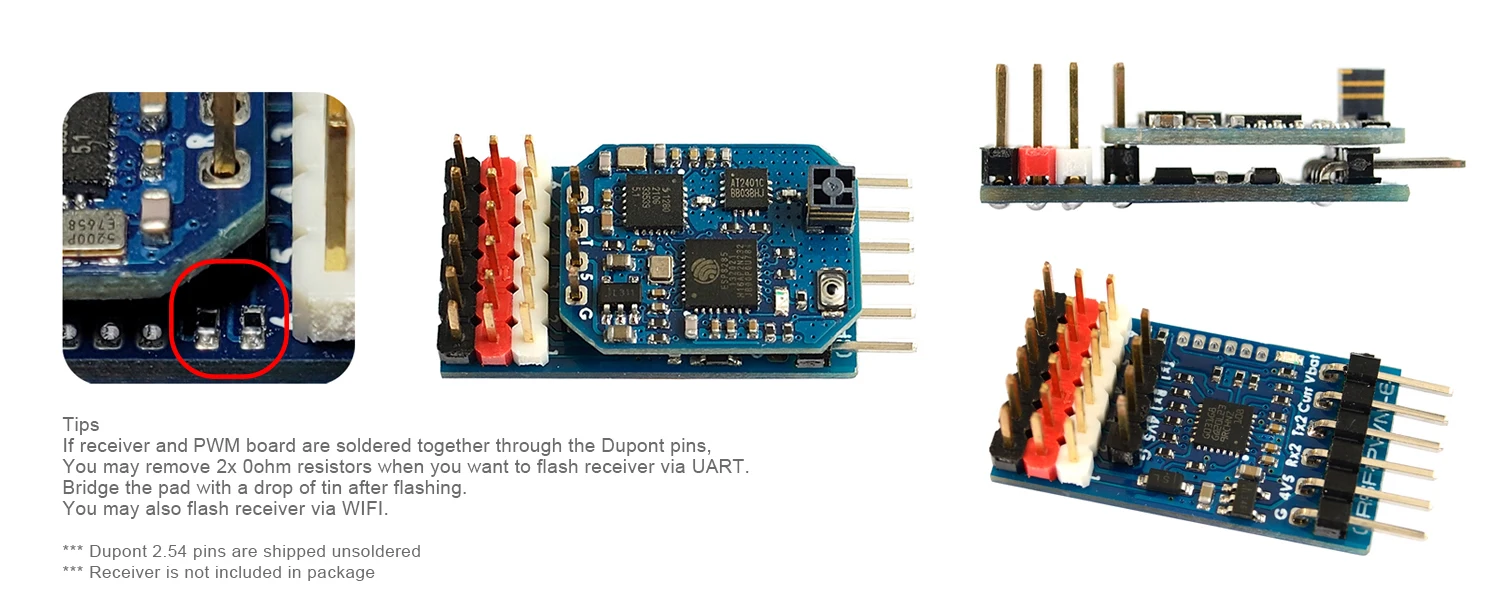 Mateksys Matek CRSF a PWM convertidor CRSF-PWM-6 y CRSF-PWM-C para RC Multirotor Avión de ala fija Drones de carreras