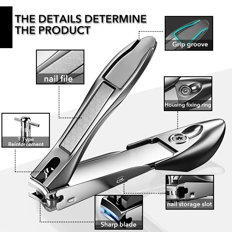 1 Pcs High Quality Stainless Steel Nail Clippers Sharp Curved Blades Finger Toenail Manicure Tool For Home Use image 5