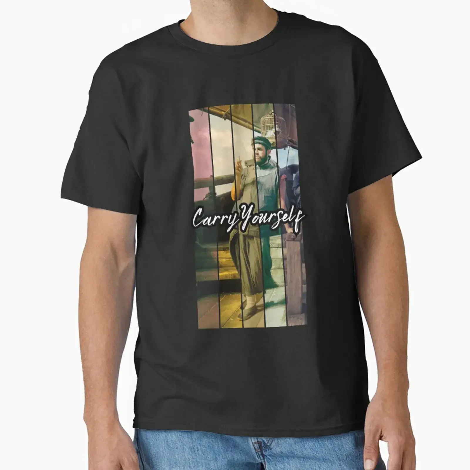 Carry Yourself Classic T Shirt vintage Washed Unisex fashion homme Casual Comfortable Breathable graphic streetwear Stretched
