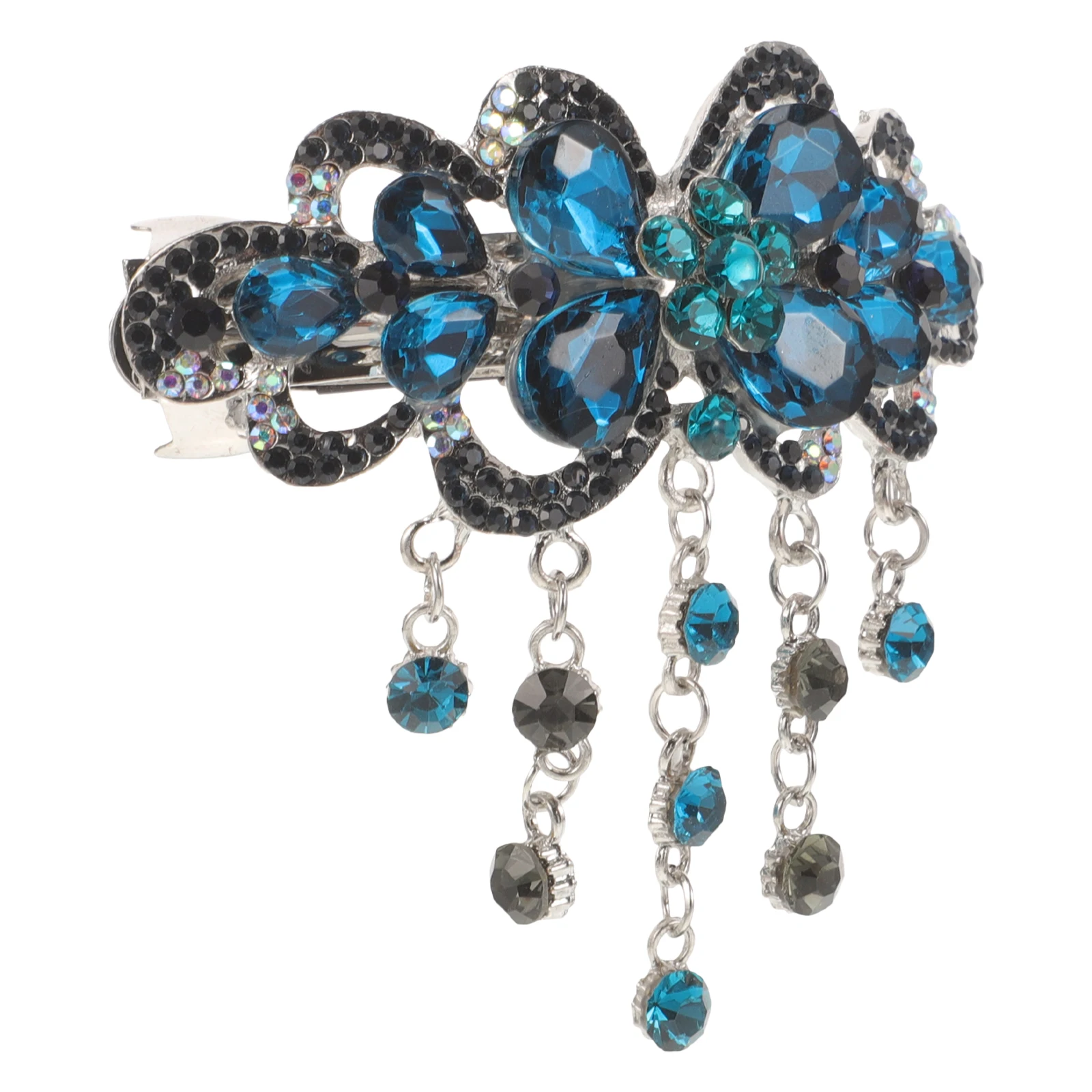 

Modeling Rhinestone Flower Hair Clip Bride Clips Sparkly Rhinestones Wedding Hairpin for Women