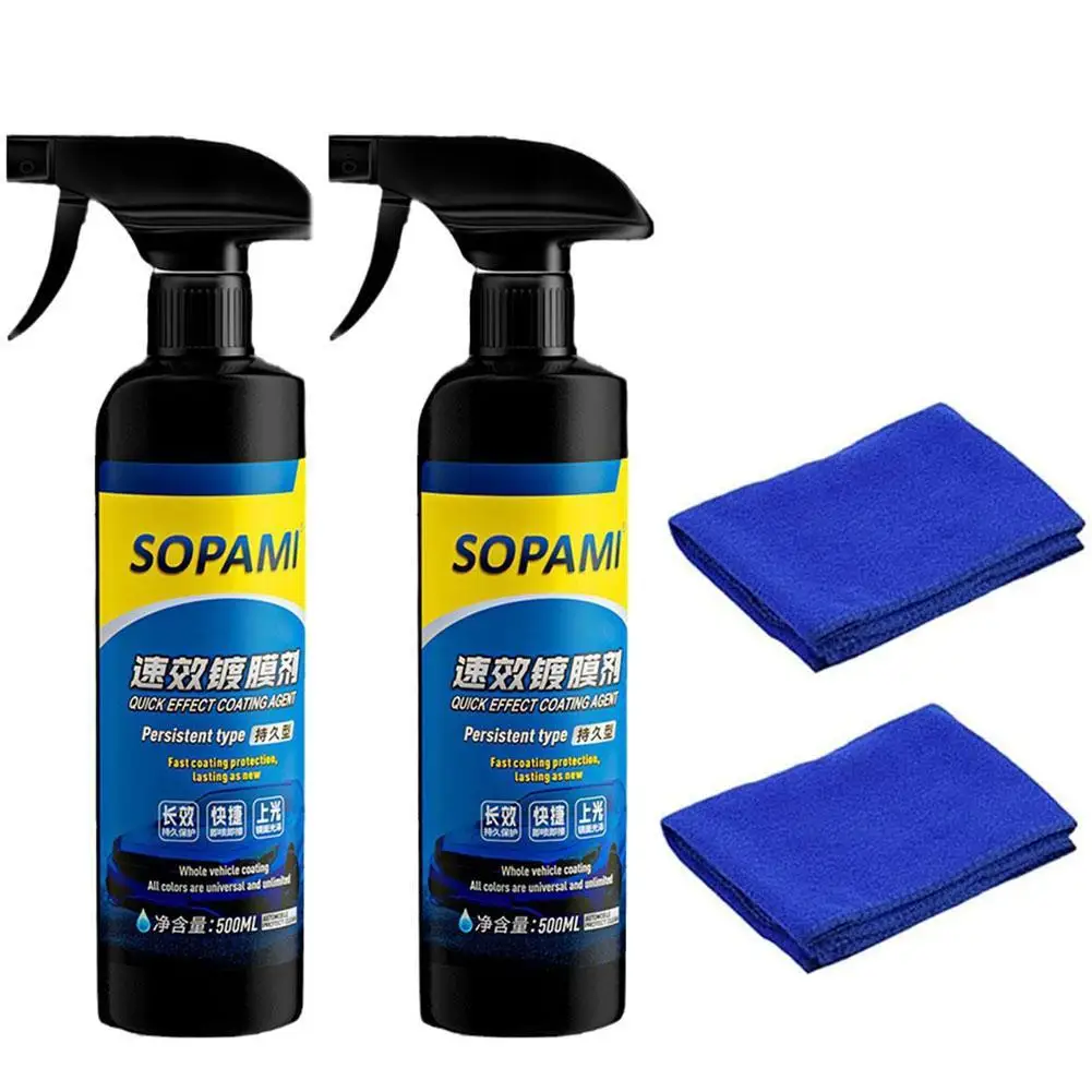 

3 In 1 Quick Ceramic Car Coating Spray High Protection Car Coating Car Paint Repair Car Cleaning Coating Spray