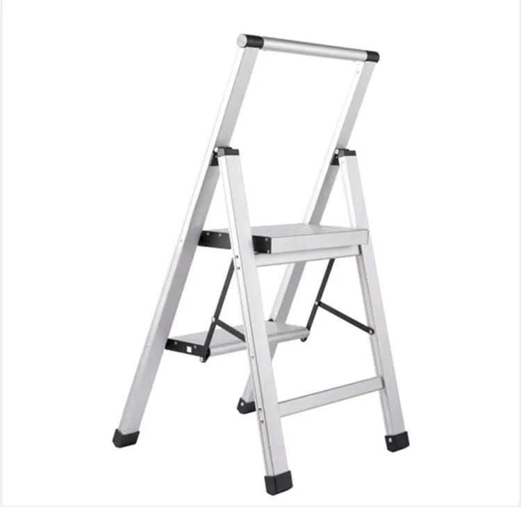 

Safety aluminium 2 step foldable ladder lightweIght and slim design with platform