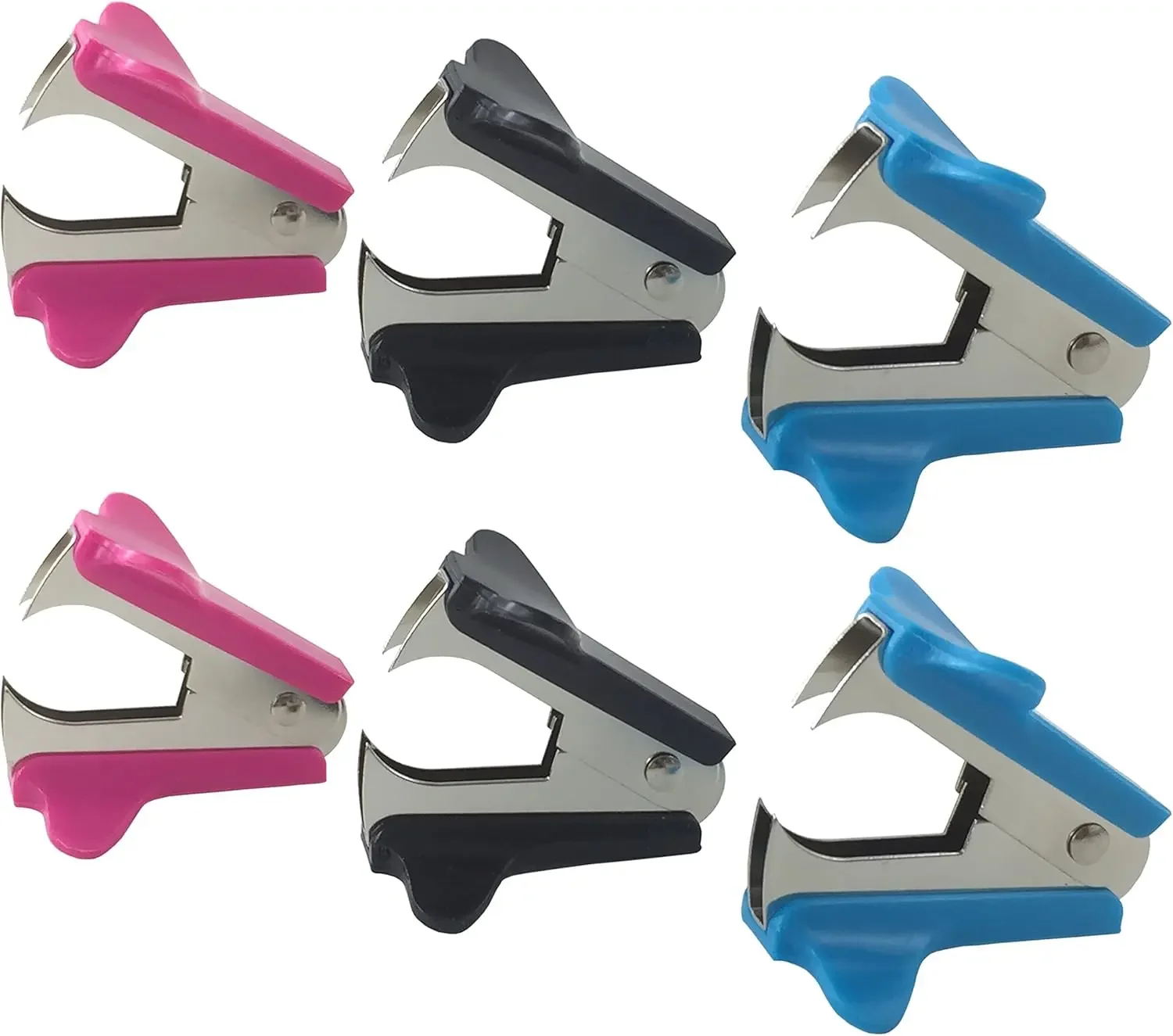 

6-Pack Assorted Color Staple Removers, Durable Jaw Design For Easy Use
