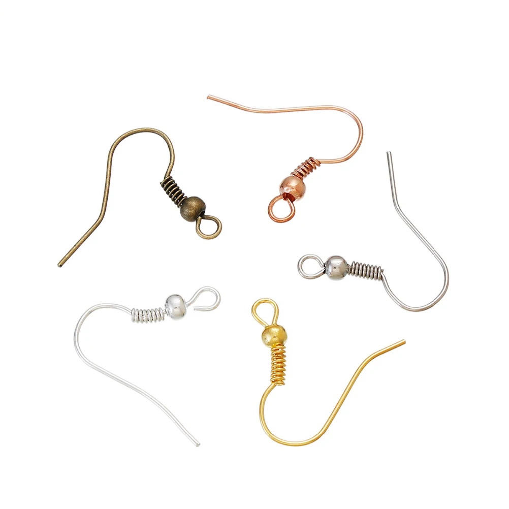 

120 Pcs Copper Earring Hook Jewelry Accessories Handmade Ear Hooks Term Storage Easy Operate For Pendant Hanging