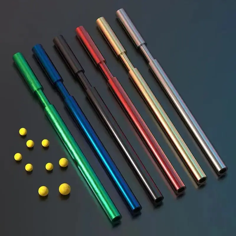 Мягкие пинбольные пусковые пистолеты, игрушка из алюминиевого сплава, маленький шариковый шутер, треснушка, бамбуковая стрельба, игра на открытом воздухе, забавный рождественский подарок