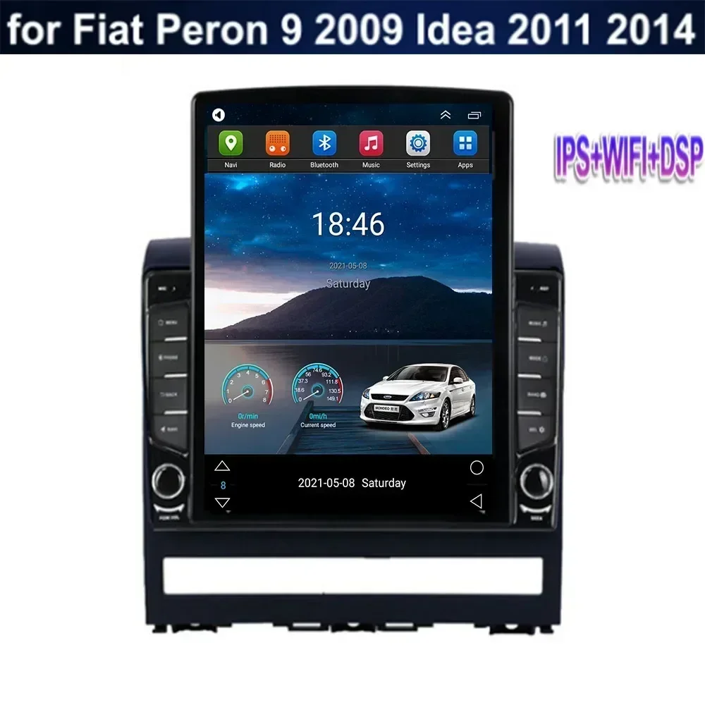 

8G + 128G Android13 Carplay для Fiat Peron 9 2009 Idea 2011 + Tesla Style Автомобильный радио Стерео Carplay Мультимедийный плеер GPS-навигация