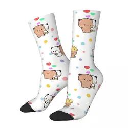 Men's Socks Panda Bear Cute Dudu Bubu Hugging Retro Harajuku Cute Cartoon Hip Hop Seamless Pattern Crew Crazy Sock Gift Printed