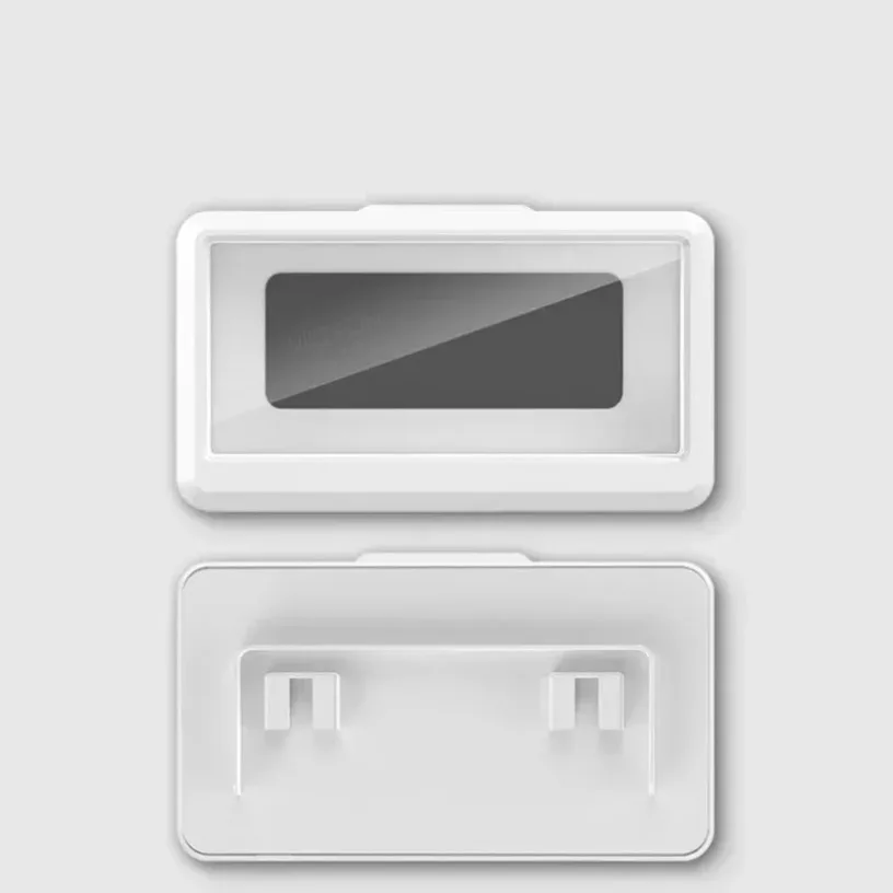 Suporte de parede à prova d'água e antiembaçante para celular com tela sensível ao toque, sem necessidade de furar, compatível com celulares de 4,7 a 7 polegadas, para banheiro, cozinha e lavabo.