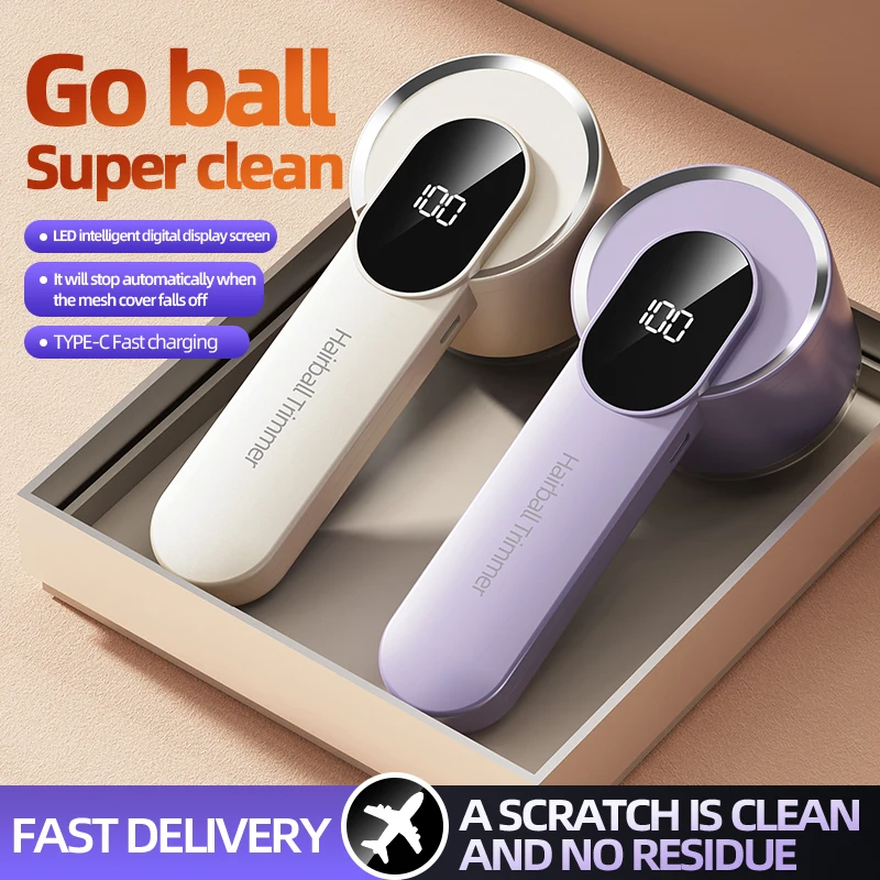 Hair Ball Trimmer  Digital  Display Lint Remover Upgraded 6 Blade Design Shaver Multifunction For Clothes Sweaterr
