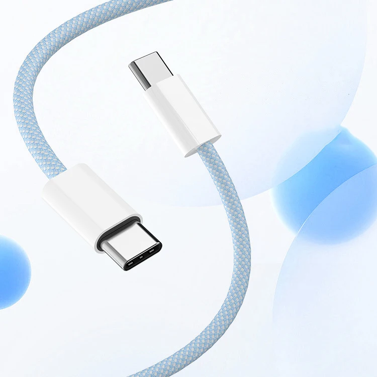 USB-C auf Typ C Farbkabel für PD 60 W Apple iPhone 15 Schnellladung für Samsung Huawei Xiaomi Typ C Webkabelzubehör