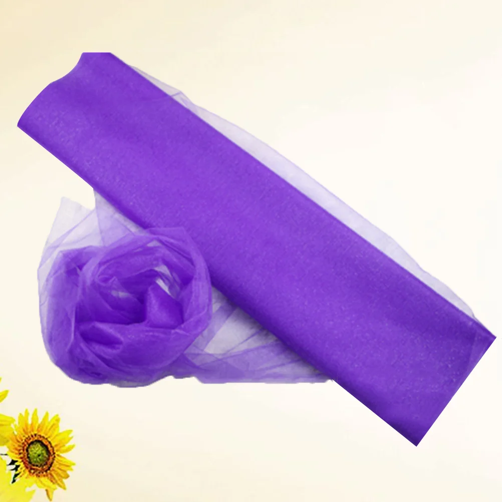 1 قطعة 10 متر لتقوم بها بنفسك الشاش النسيج الفاخرة شير الستار لغرفة النوم غرفة المعيشة ديكور الأرجواني الداكن الزفاف الديكور شير الستار